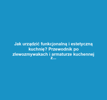 Jak urządzić funkcjonalną i estetyczną kuchnię? Przewodnik po zlewozmywakach i armaturze kuchennej z baterie-kuchenne.com.pl